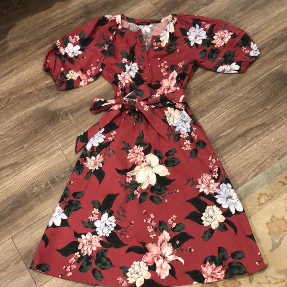 Banana Republic Floral Midi Dress Sz M